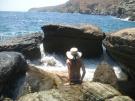 Swimming off the rocks, just under the church Swimming off the rocks, just under the church