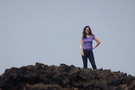 Fernanda on the lava Fernanda on the lava
