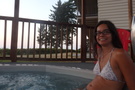 Hot tub and sunset Hot tub and sunset