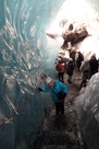 Exploring the ice cave Exploring the ice cave